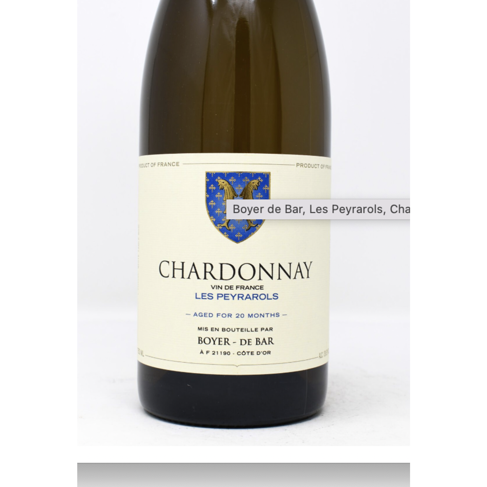Wine Boyer-De Bar Les Peyrarols Chardonnay 2021