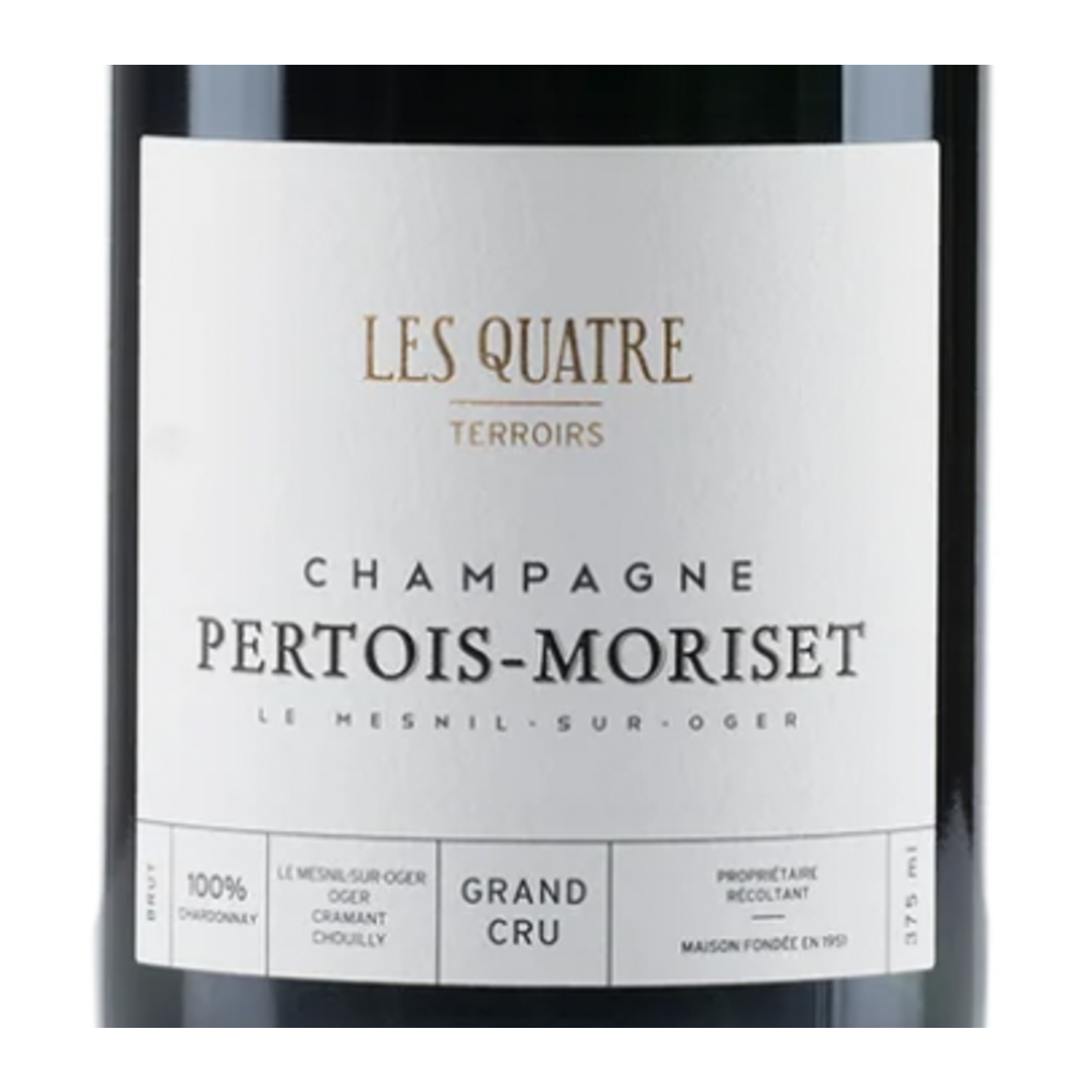 Sparkling Champagne Pertois-Moriset Les Quatre Terroirs Blanc de Blancs Grand Cru Brut 375ml NV