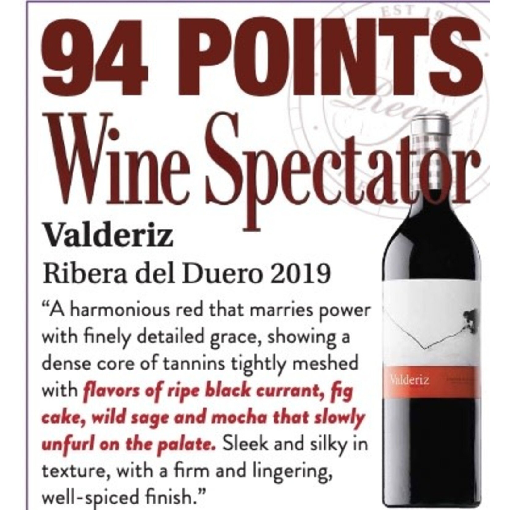 Wine Valderiz Ribero del Duero 2020