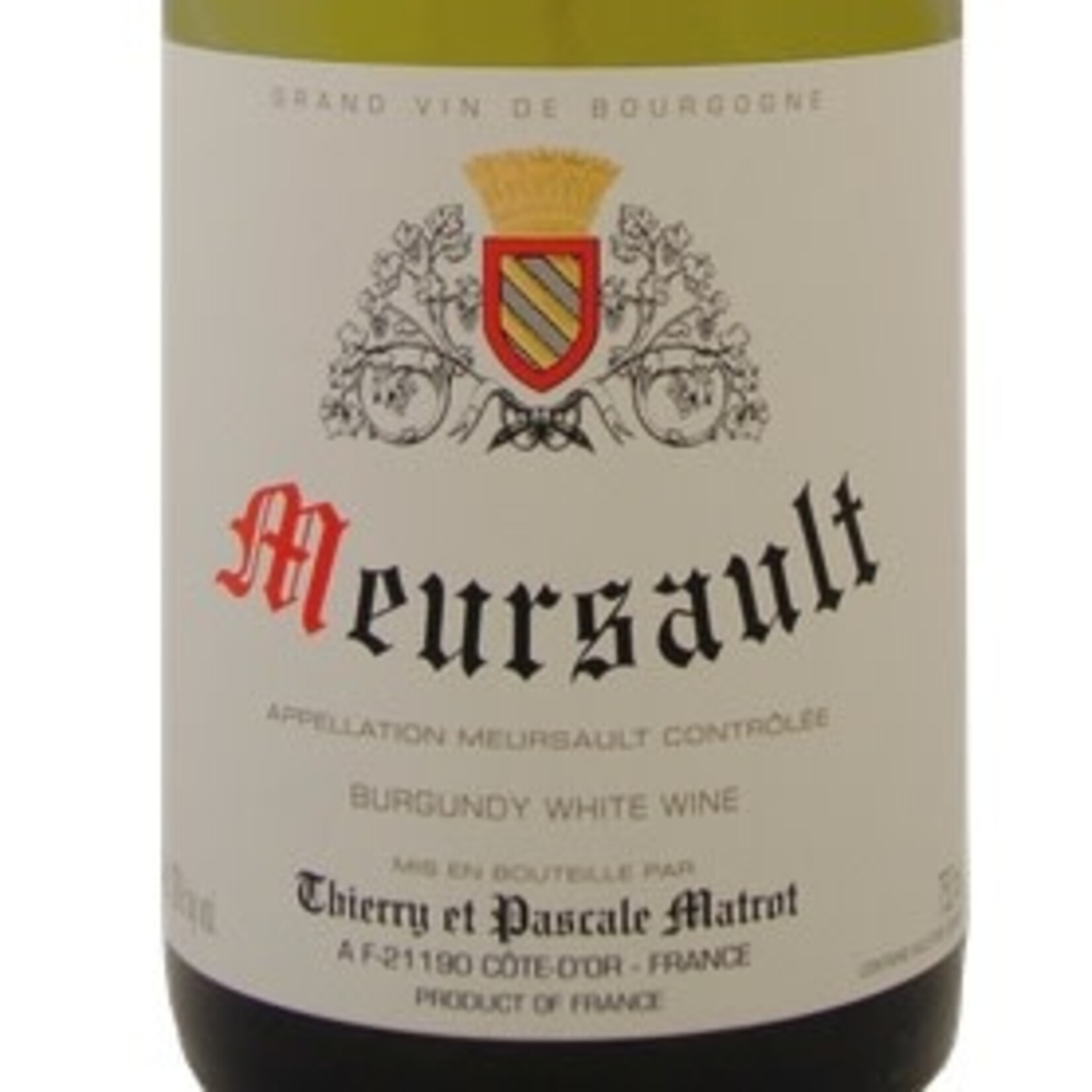 Wine Thierry et Pascale Matrot Meursault Blanc 2021