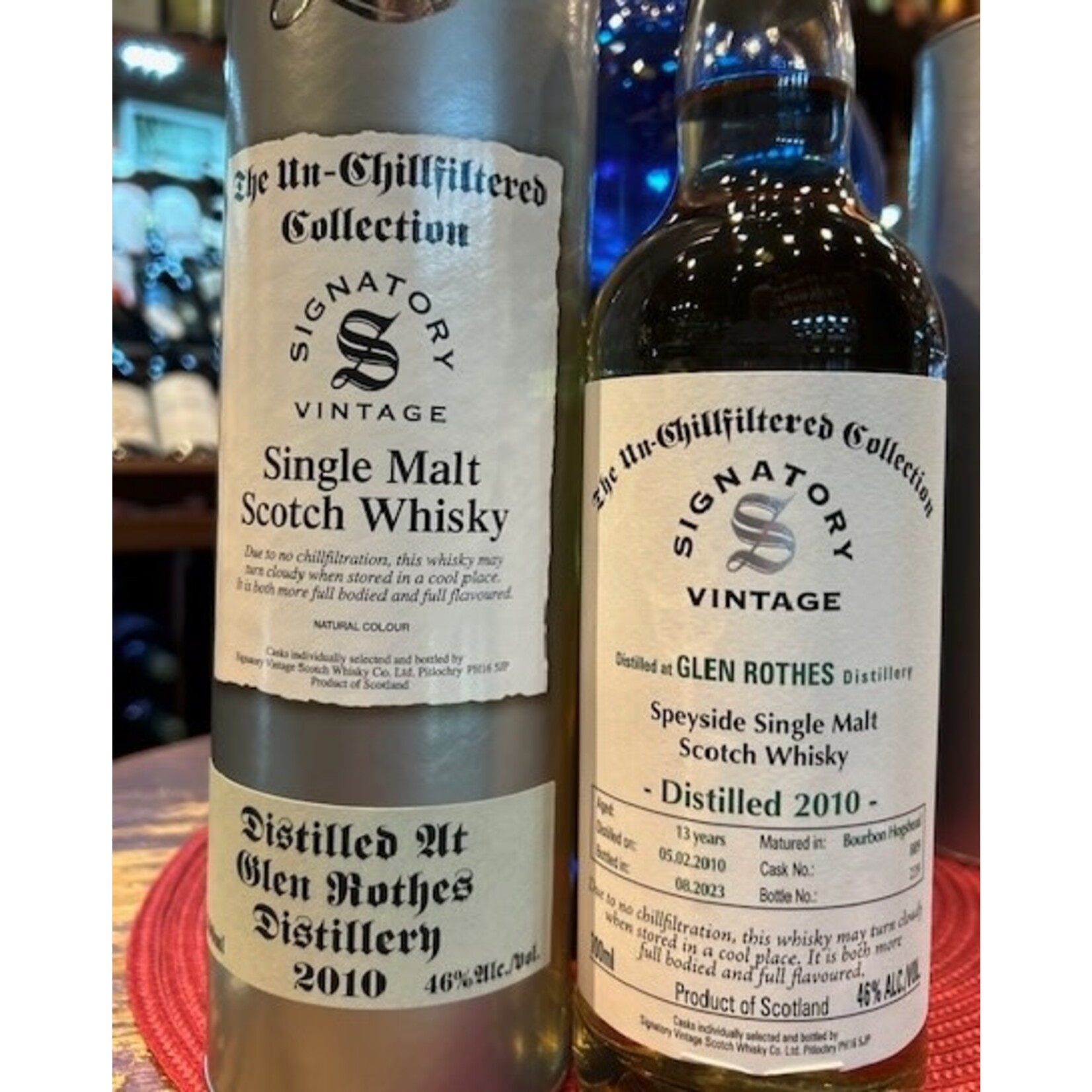 Spirits Signatory The Un-Chillfiltered Collection 2010 Glen Rothes Speyside Single Malt Scotch Whisky Matured In Hogshead Whisky 92 Proof