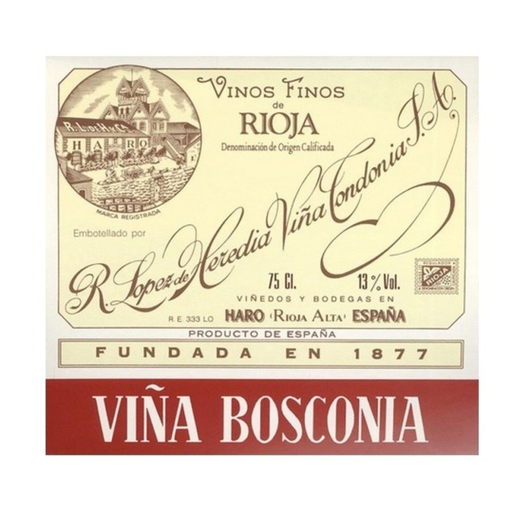 Wine Bodegas R. Lopez de Heredia Viña Bosconia Rioja Reserva Tinto 2013