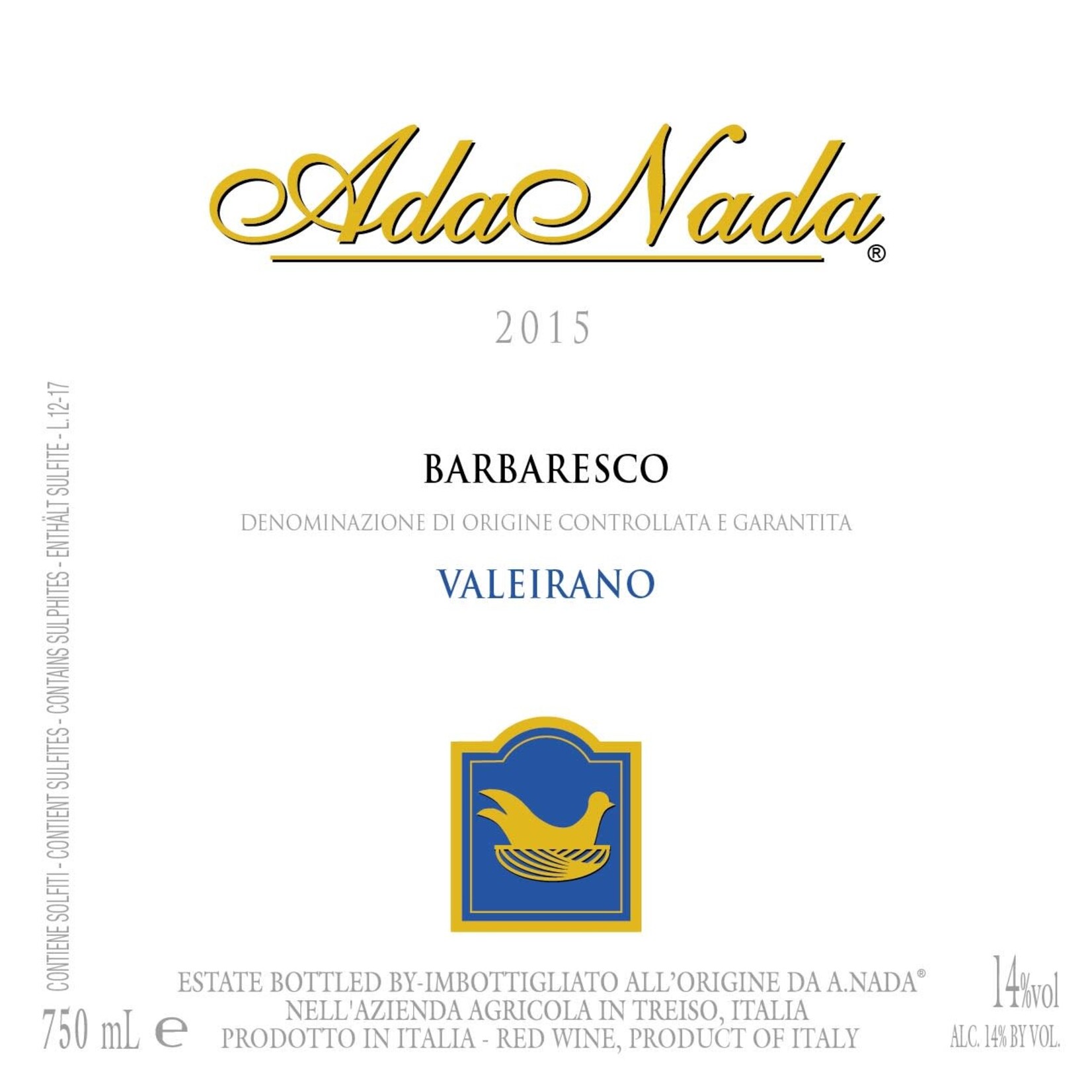 Wine Ada Nada Valeirano Barbaresco 2020 1.5L