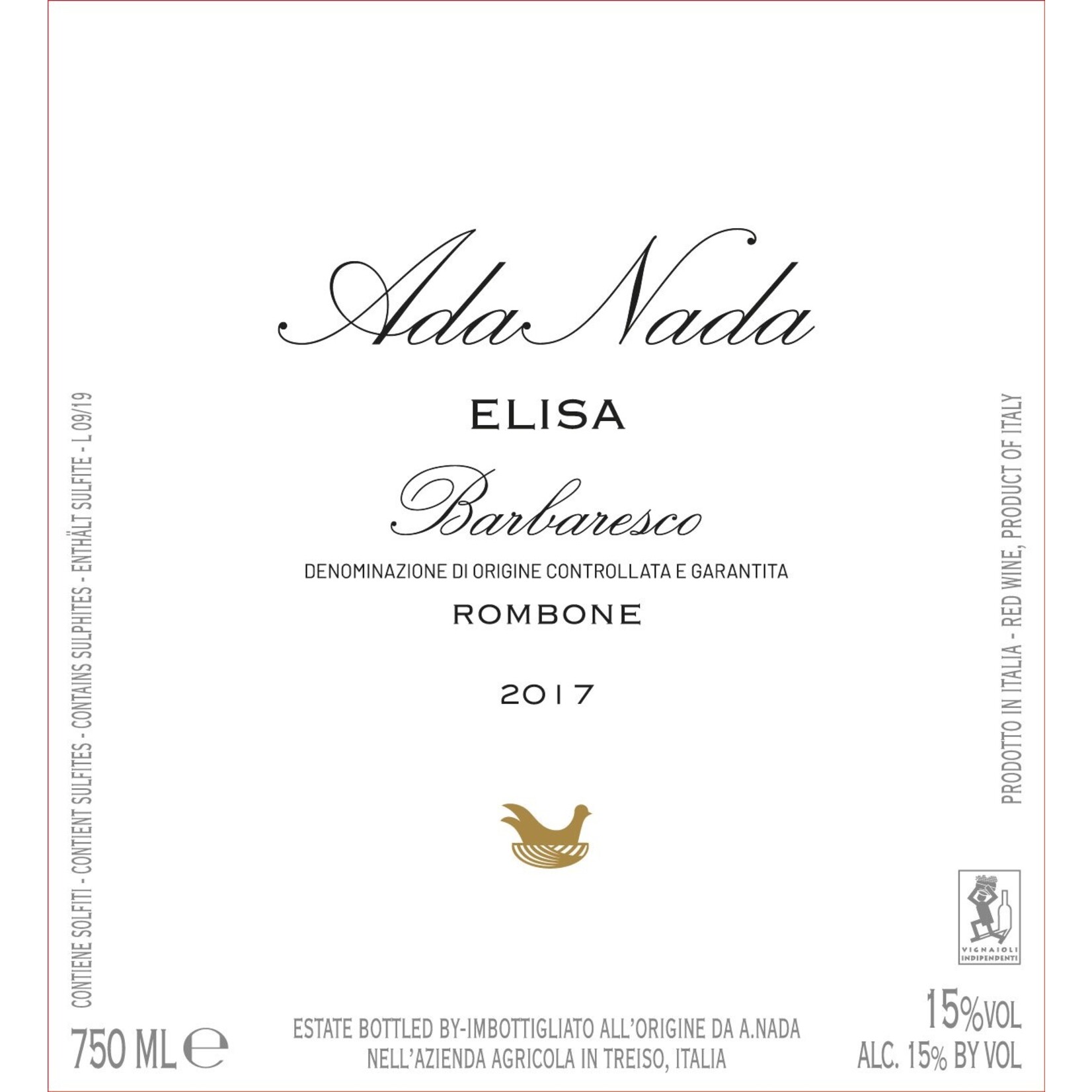 Wine Ada Nada 'Elisa' Rombone Barbaresco 2020