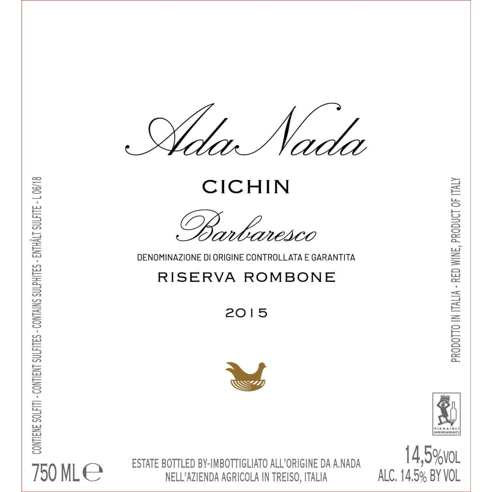 Wine Ada Nada Cichin Barbaresco Riserva Rombone 2017