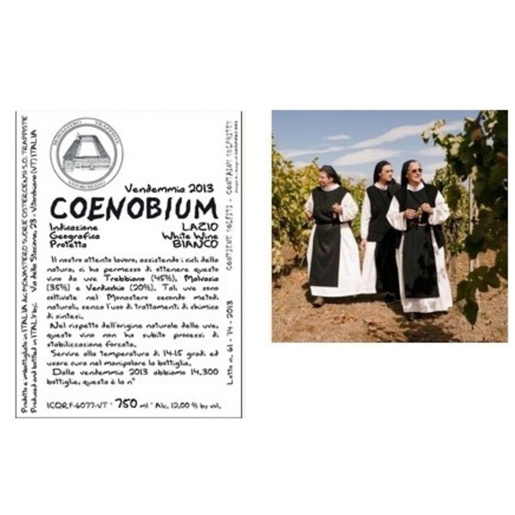 Wine Monastero Suore Cistercensi Coenobium Lazio Bianco 2023