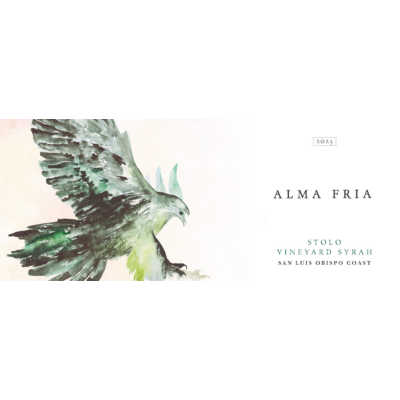 Wine Alma Fria Syrah Stolo Vineyard San Luis Obispo Coast 2023