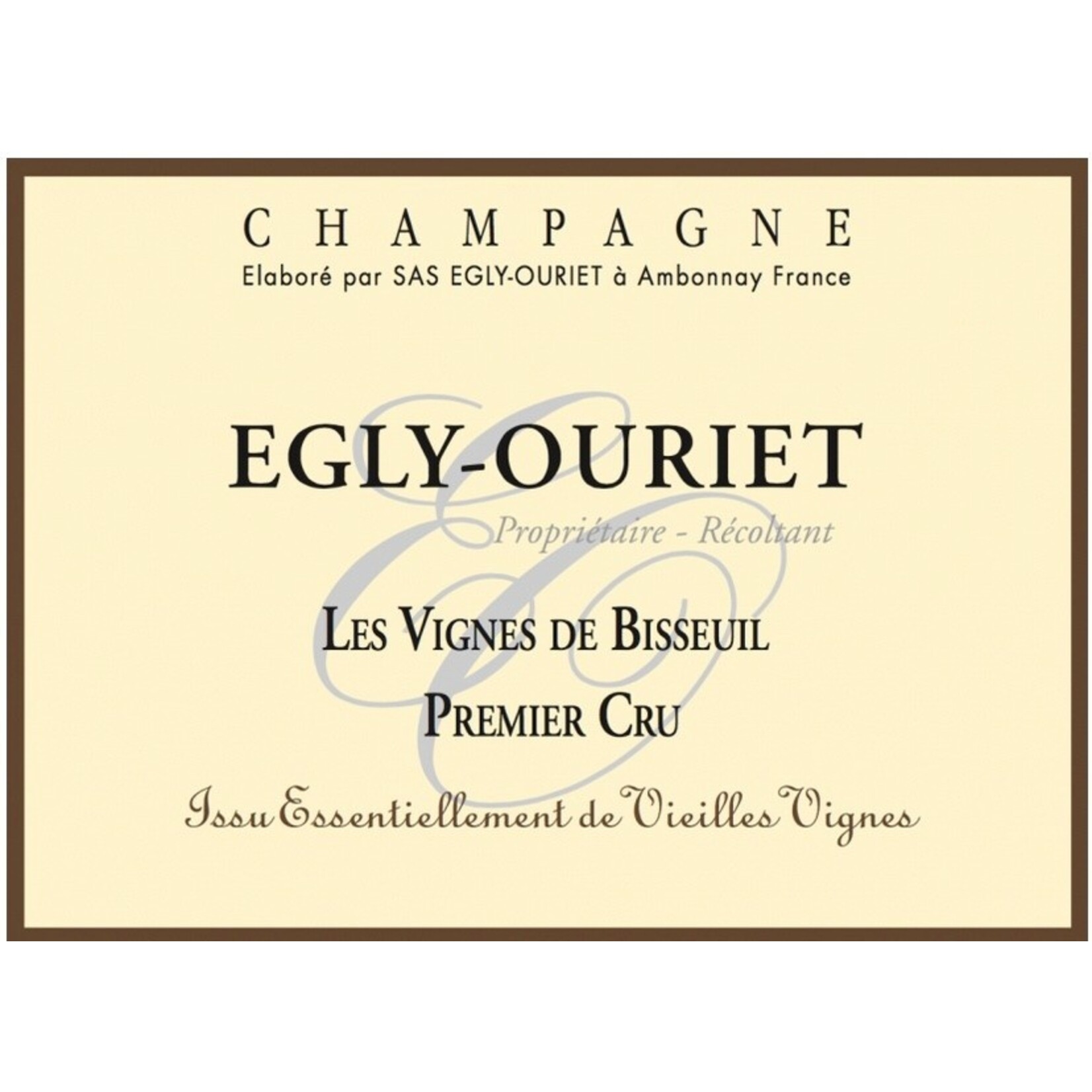 Sparkling Egly-Ouriet Champagne Les Vignes de Bisseuil Premier Cru NV