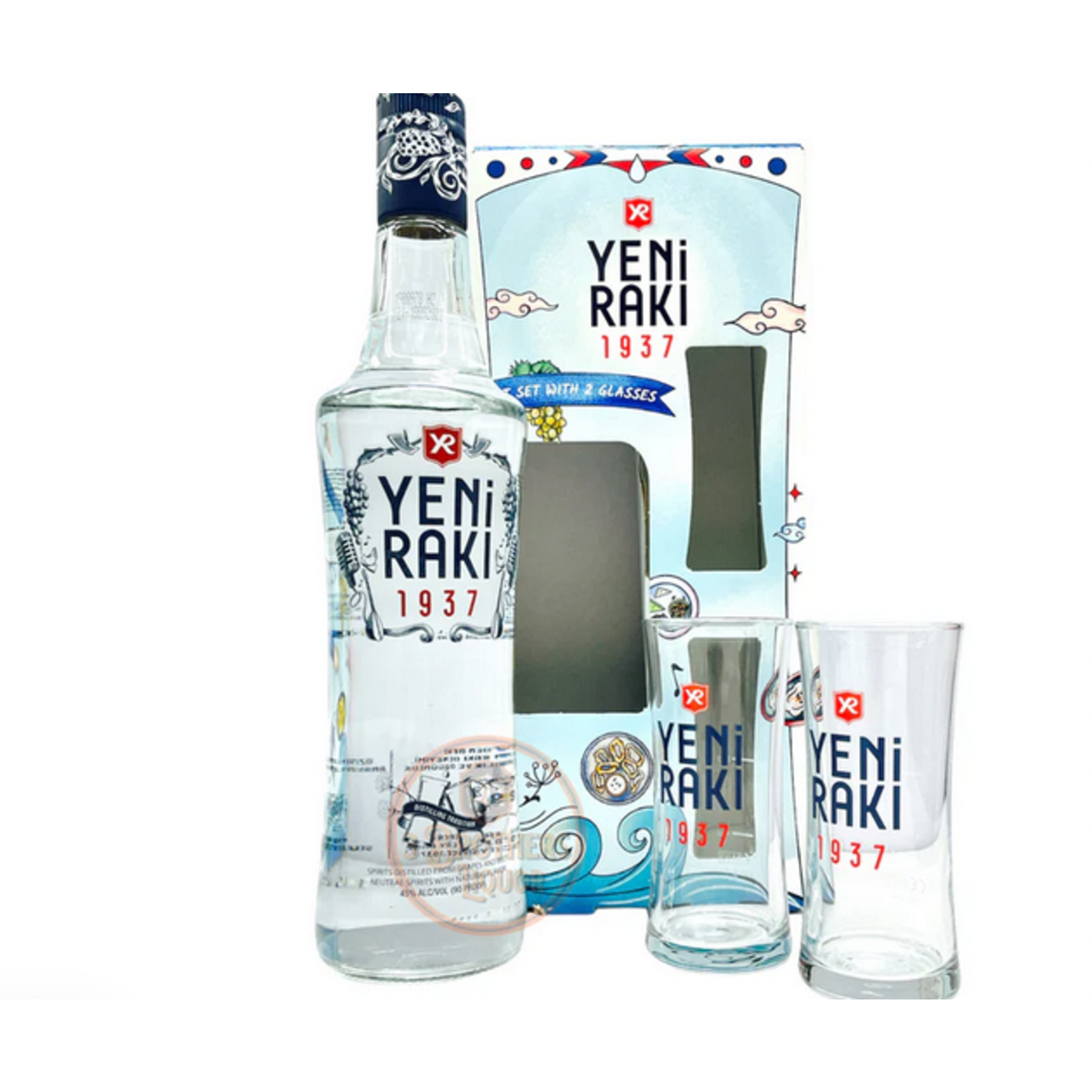 Spirits Yeni Raki Gift Set with 2 Glasses
