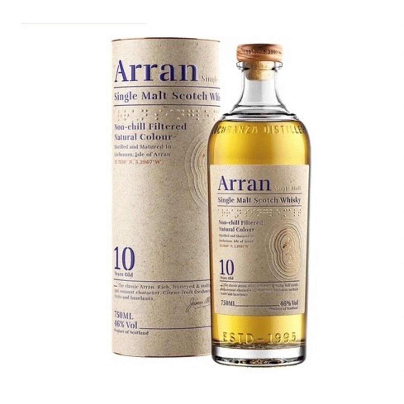 Spirits Arran Single Malt Scotch Whisky Non-Chill Filtered 10 Year
