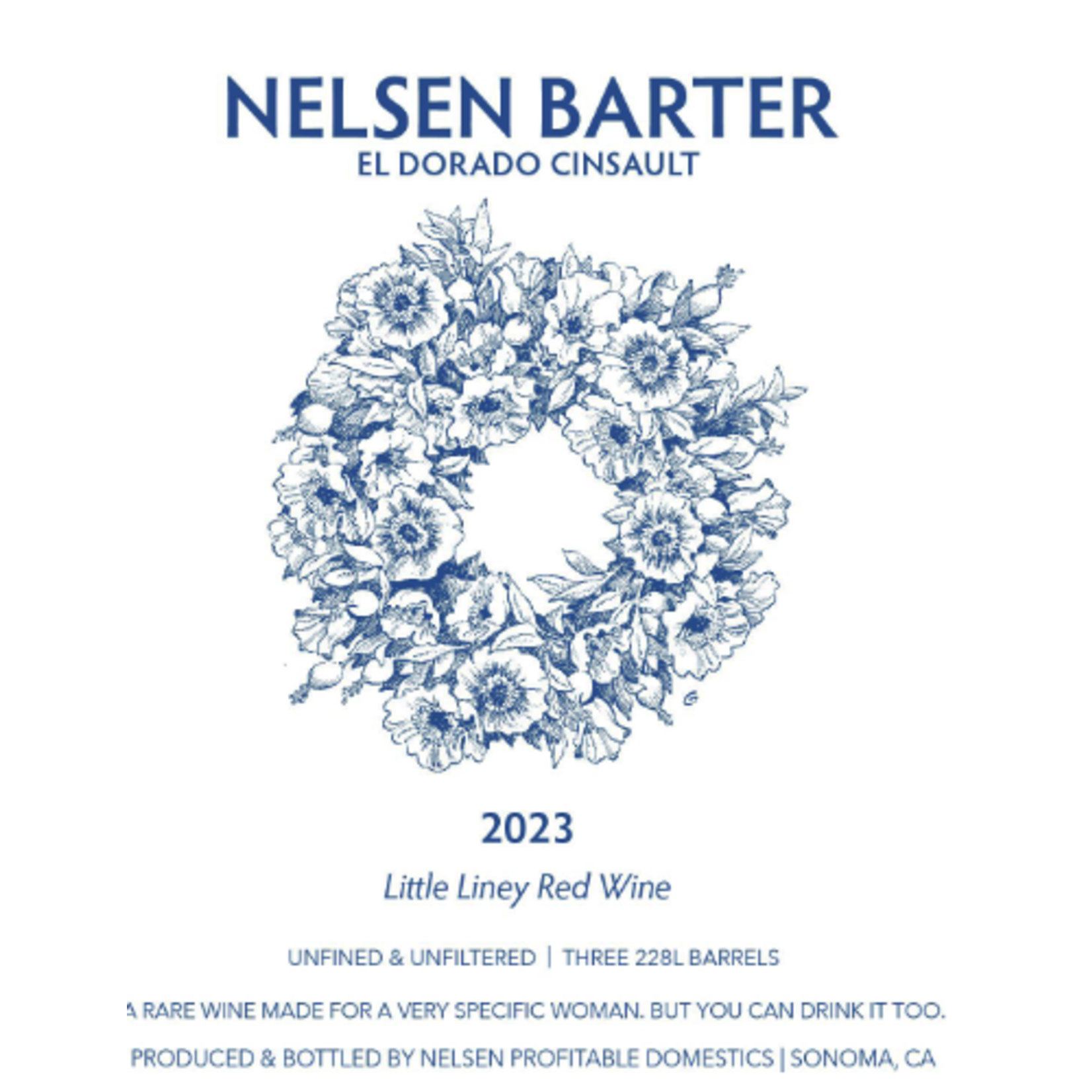 Wine Nelsen Barter Cinsault Little Liney Red Wine El Dorado 2023
