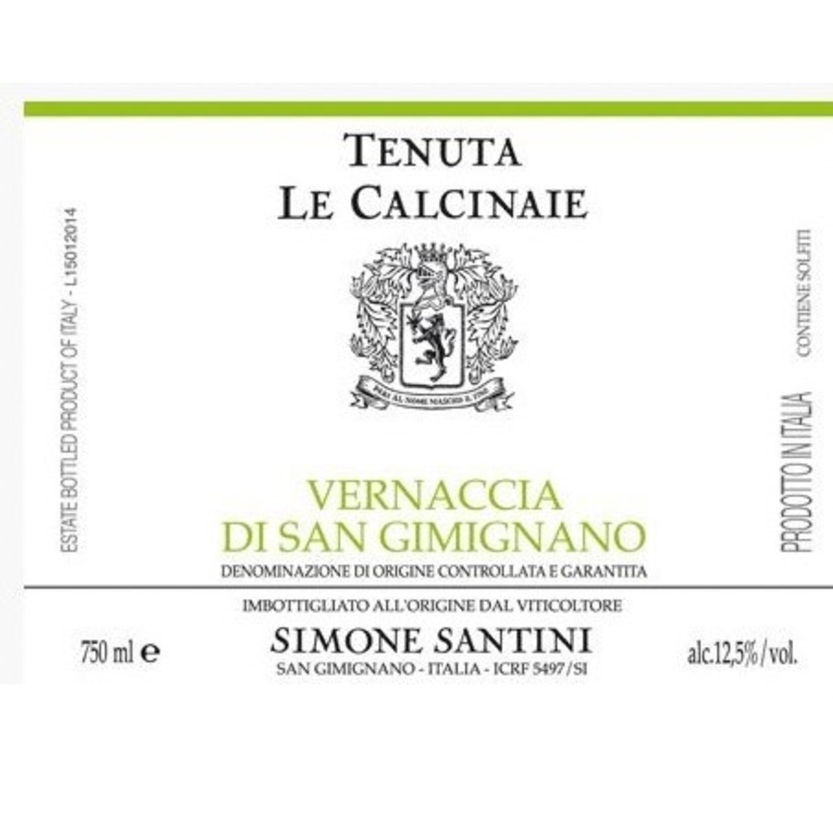 Wine Le Calcinaie Simone Santino Vernaccia di San Gimignano 2024