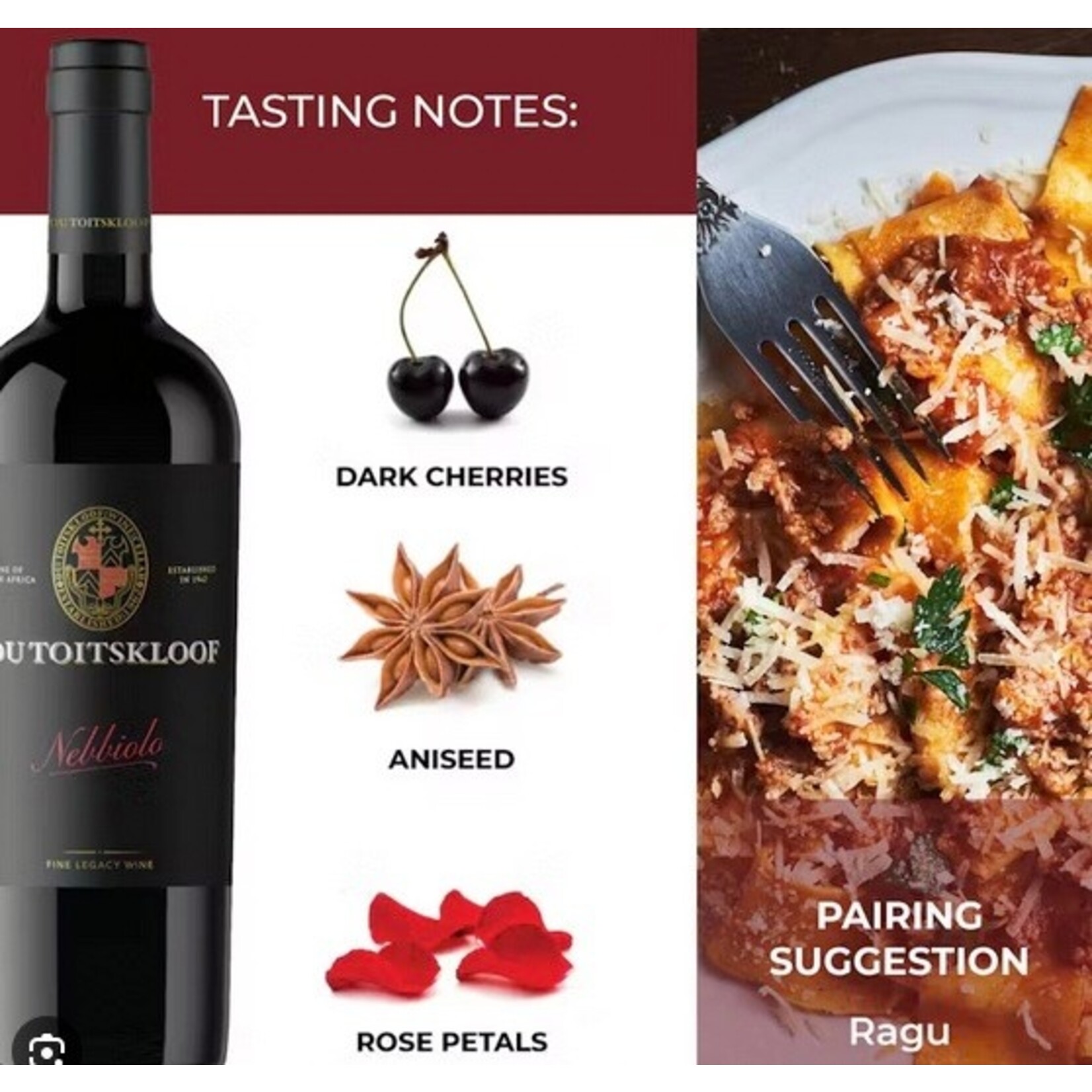 Wine Du Toitskloof Nebbiolo Western Cape 2022