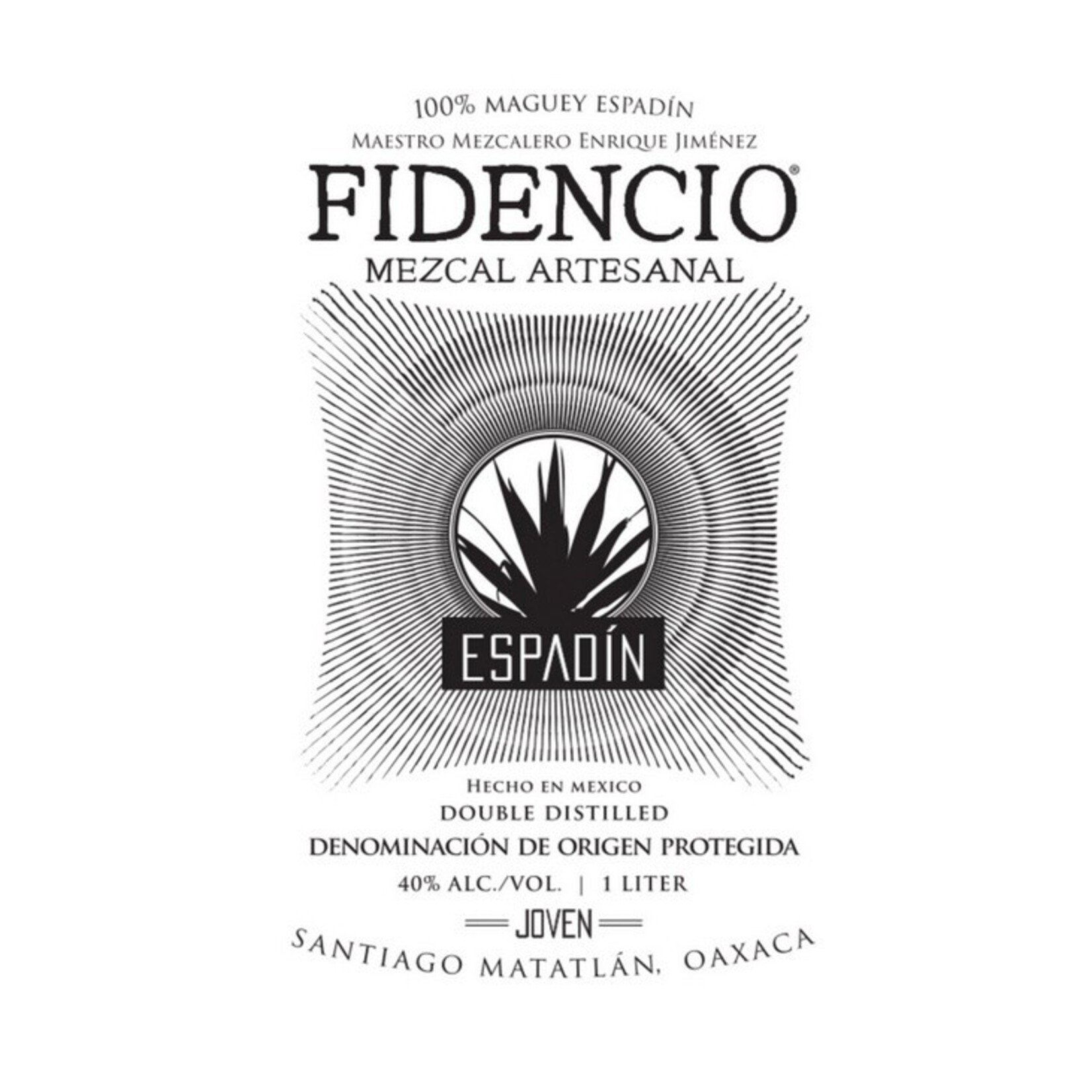 Spirits Fidencio Mezcal Artesanal Espadin 1L