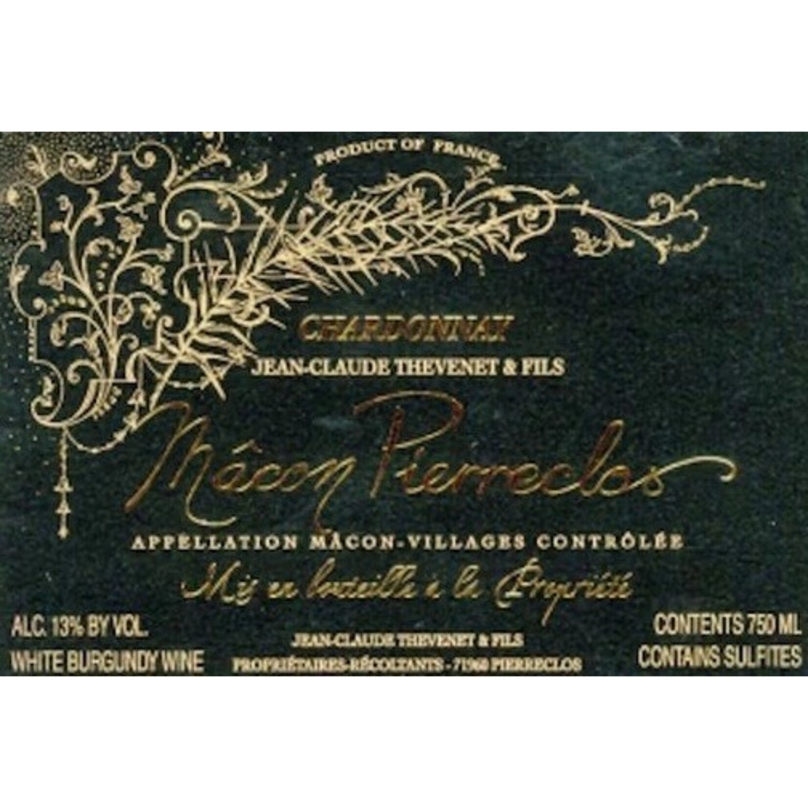 Wine Thevenet & Fils Macon Pierreclos Blanc 2023