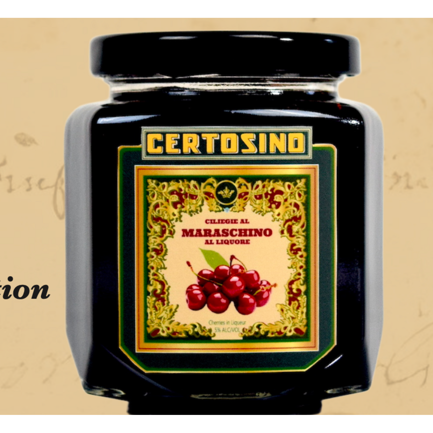 Spirits Certosino Maraschino Cherries in Liqueur 250ml