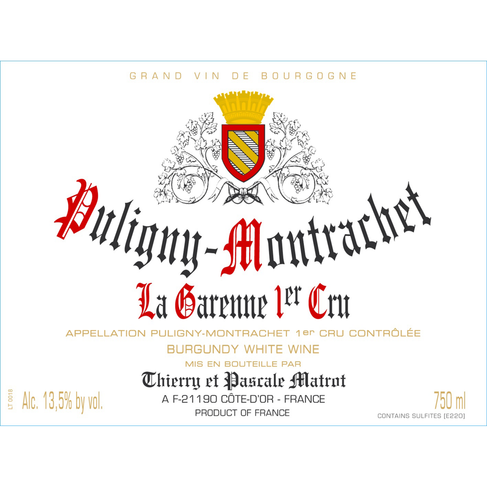 Wine Domaine Matrot Puligny-Montrachet Premier Cru La Garenne 2023