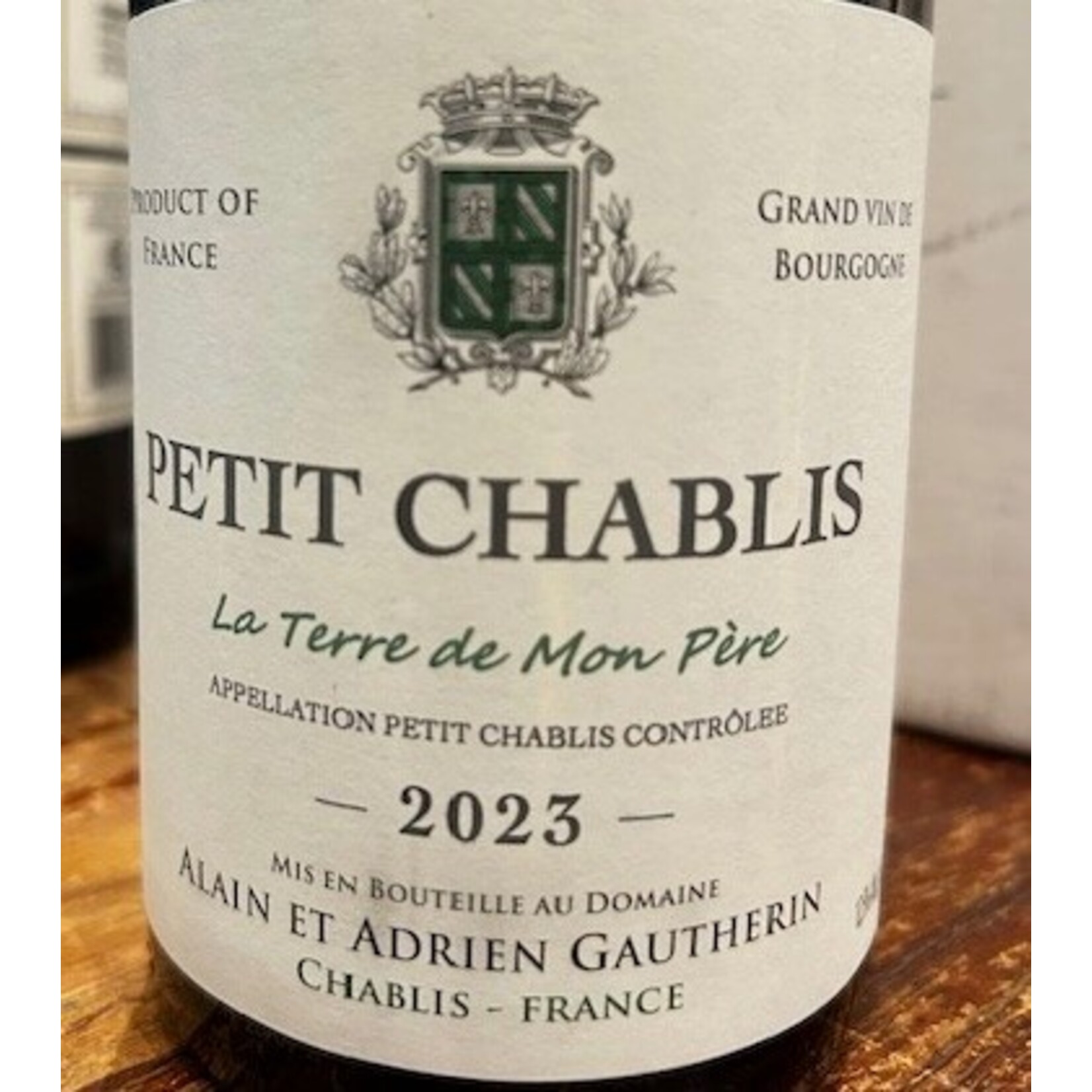 Wine Domaine Alain et Adrien Gautherin Petit Chablis La Terre De Mon Pere 2023