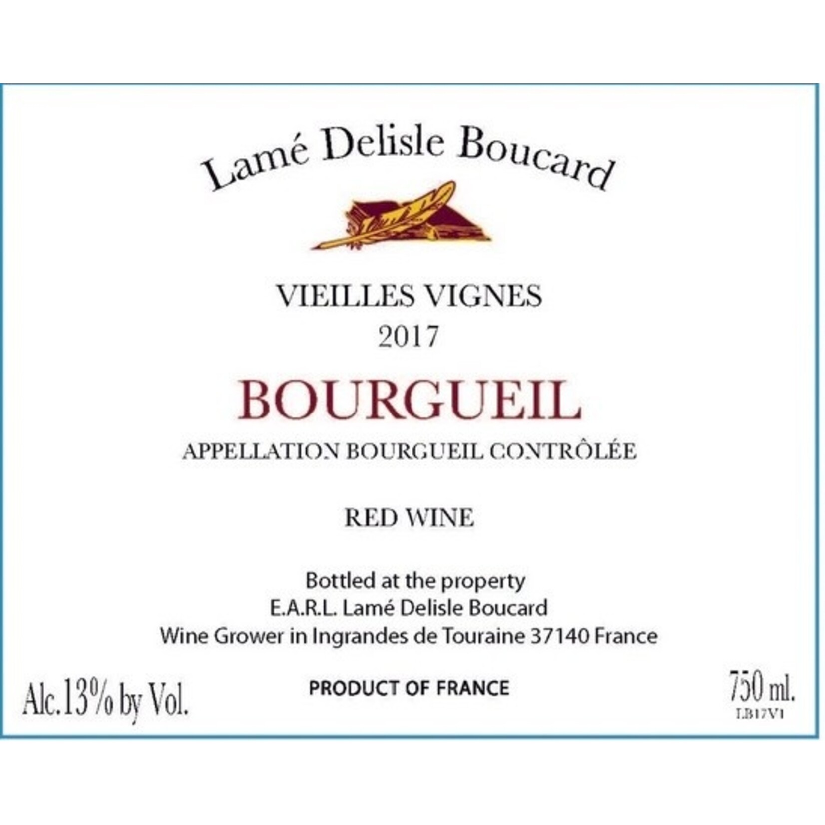 Wine Lame Delisle Boucard Bourgueil Vieilles Vignes 2023