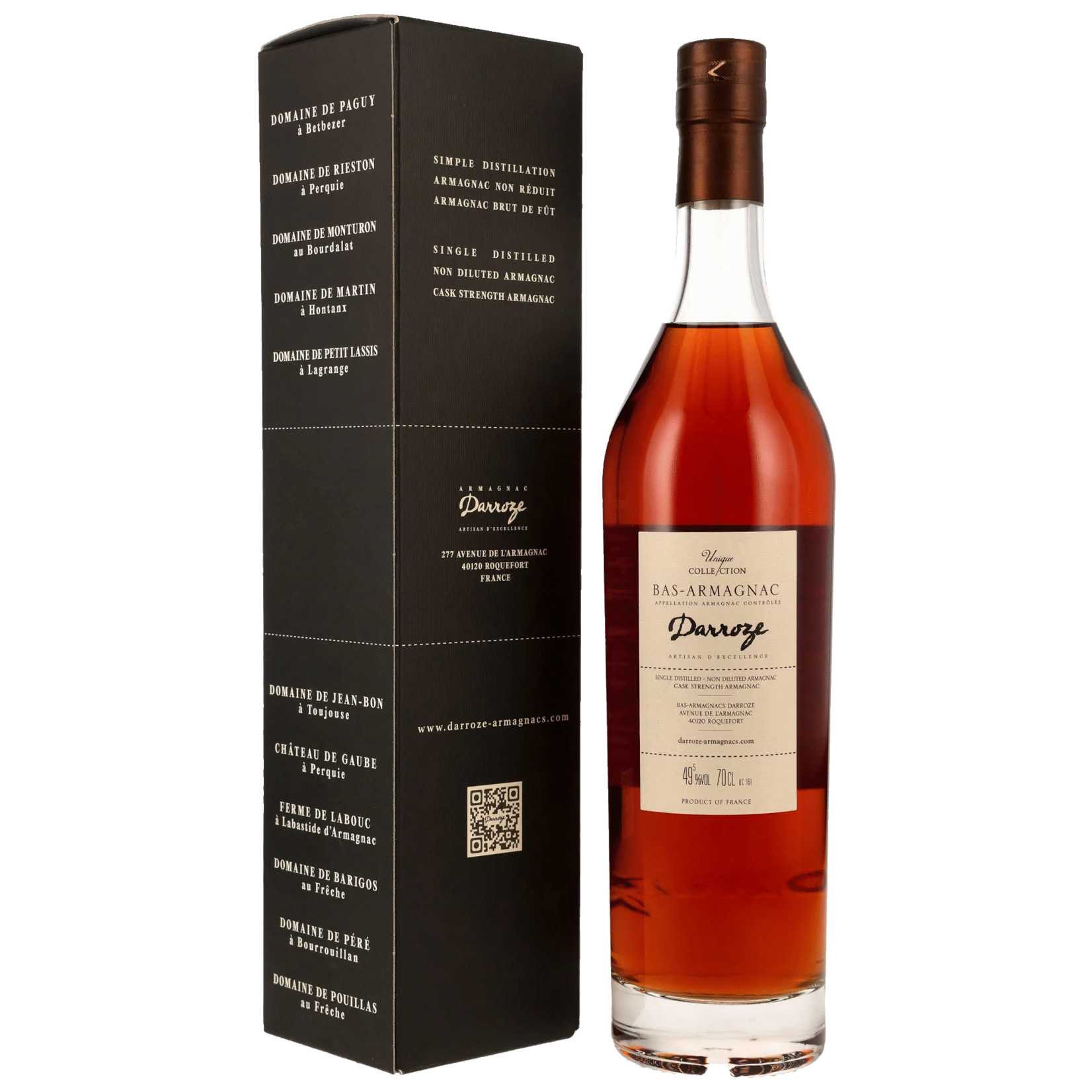 Spirits Darroze Unique Collection 1996 Domaine de Martin Bas Armagnac