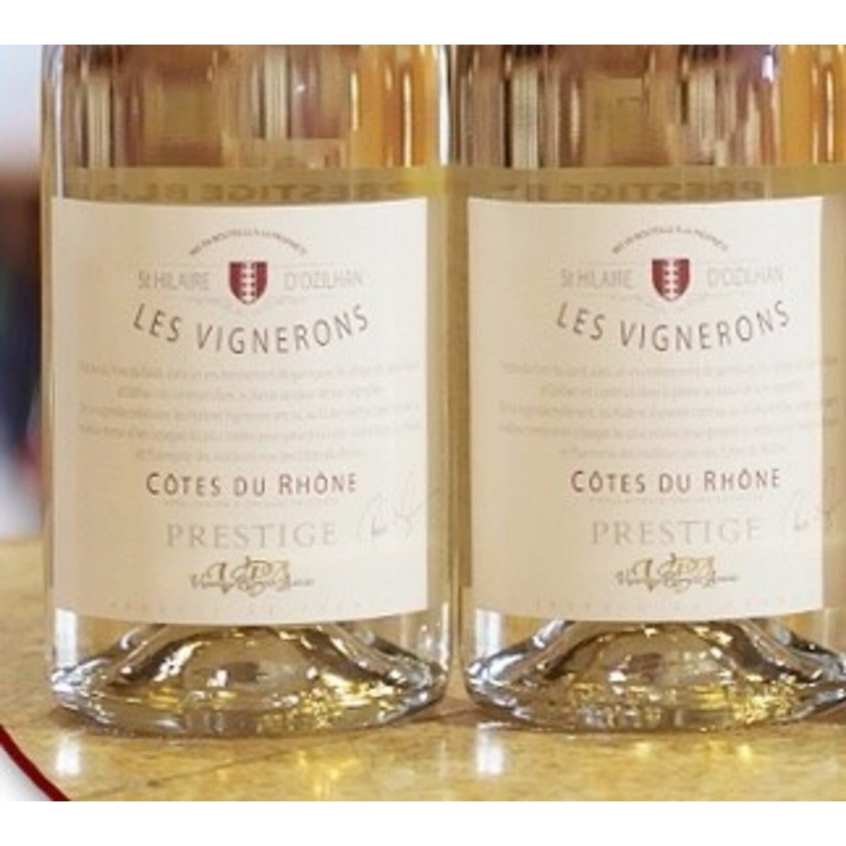 Wine Les Vignerons de Saint Hilaire d'Ozilhan Cotes du Rhone Blanc Prestige