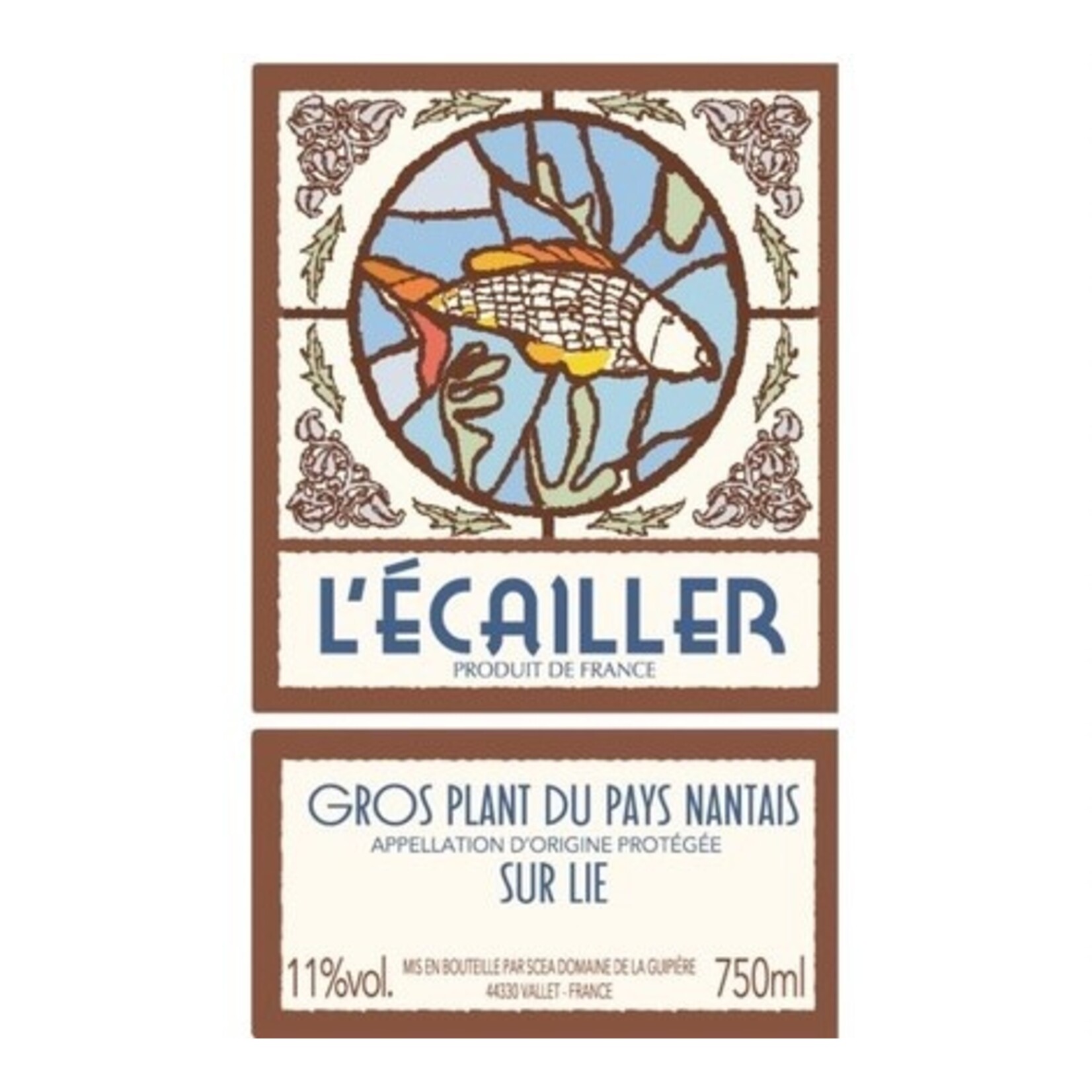Wine Chateau Guipiere Gros Plant du Pays Nantais Sure Lie L'Ecailler 2024
