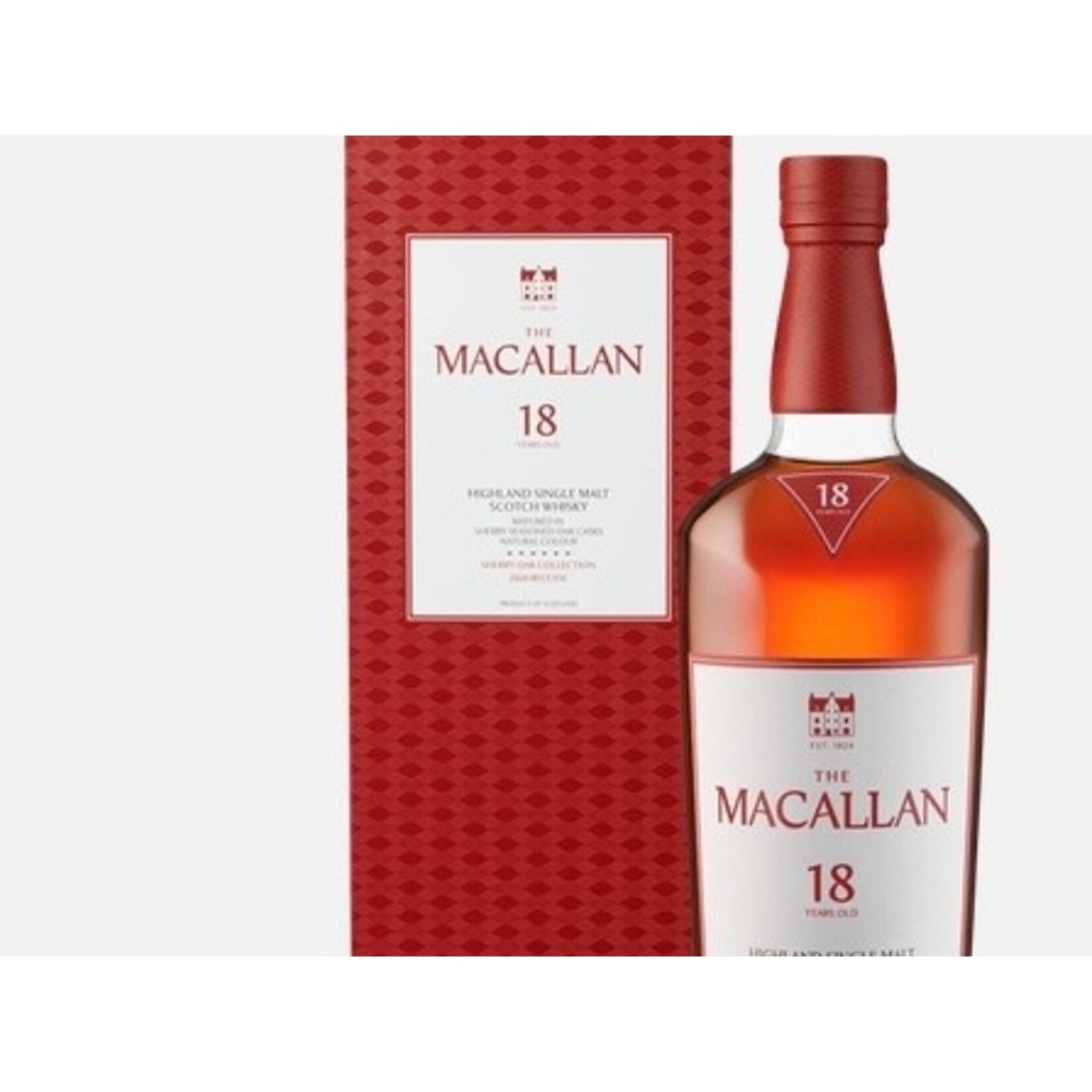 Spirits The Macallan 18 Year Old Single Malt Scotch Whiskey Sherry Oak