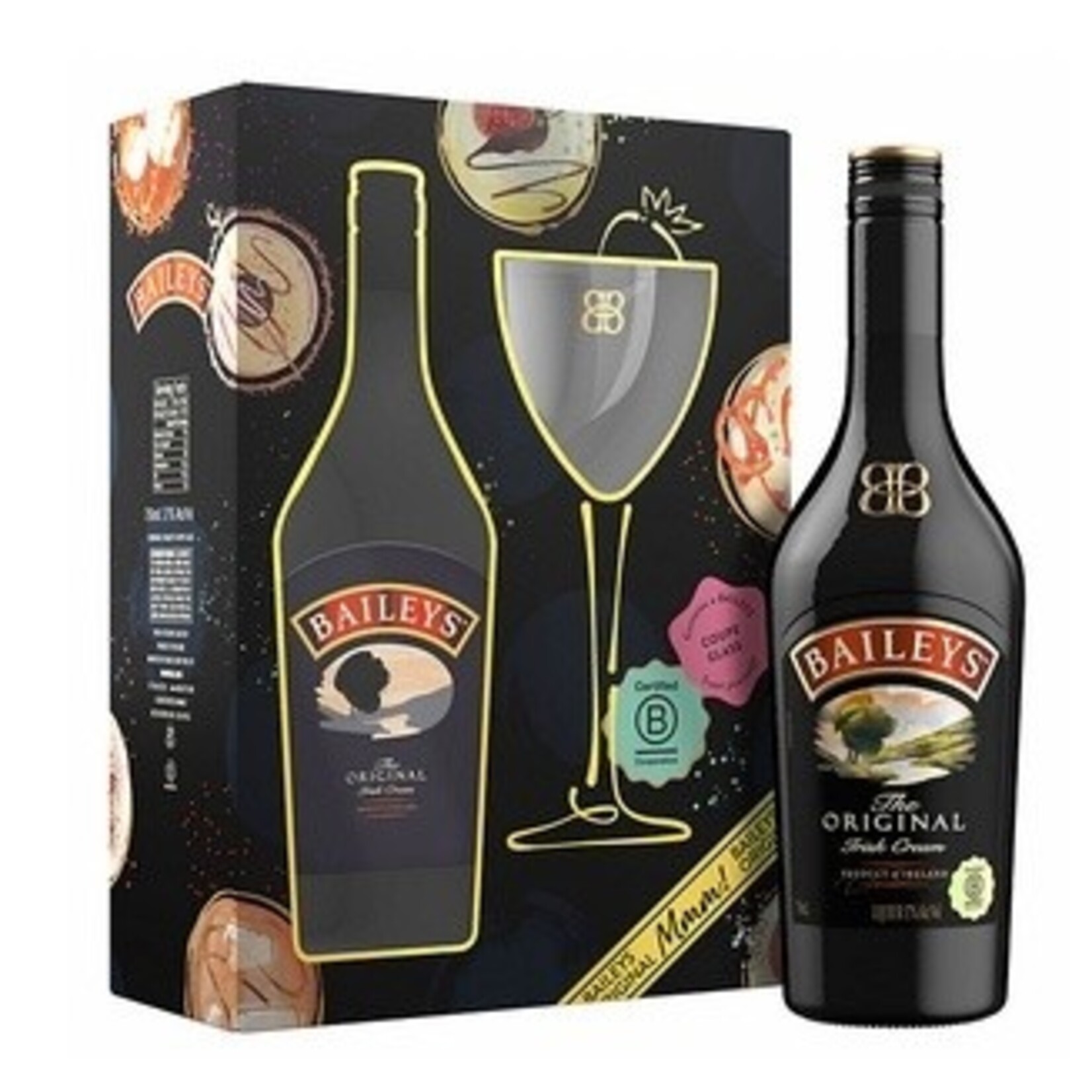 Spirits Baileys Irish Cream Liqueur the Original with Coupe Glass