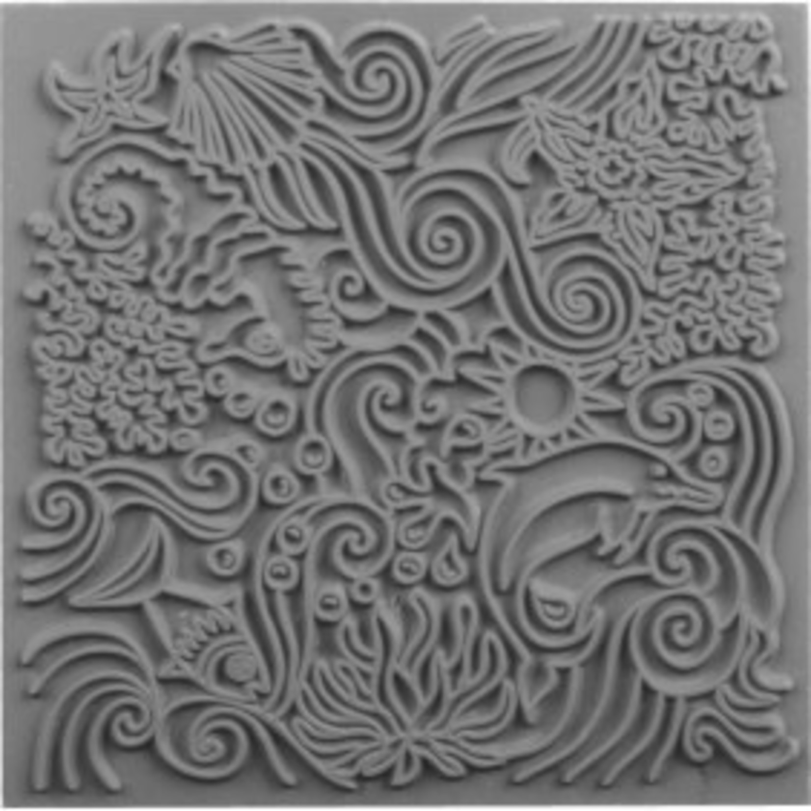 Cernit Cernit Texture Plate 9 X 9 cm - Under The Sea