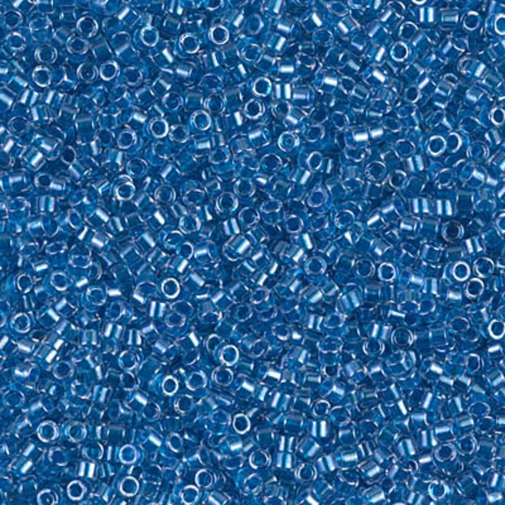 Miyuki 7.2 GM DB0920 11/0 Delica: Crystal/Bright Blue ICL* (D) (APX 1400 PCS)