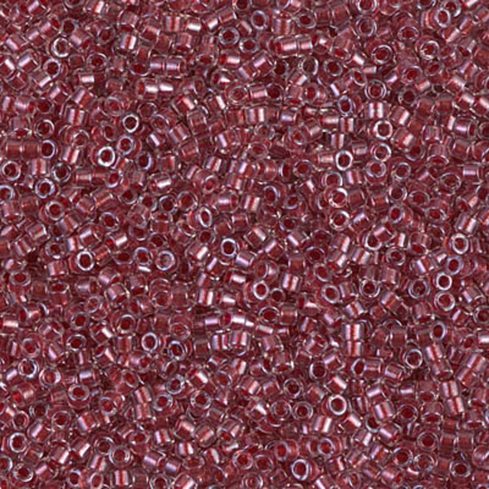 Miyuki 7.2 GM DB0924 11/0 Delica: Crystal/Cranberry ICL* (D) (APX 1400 PCS)