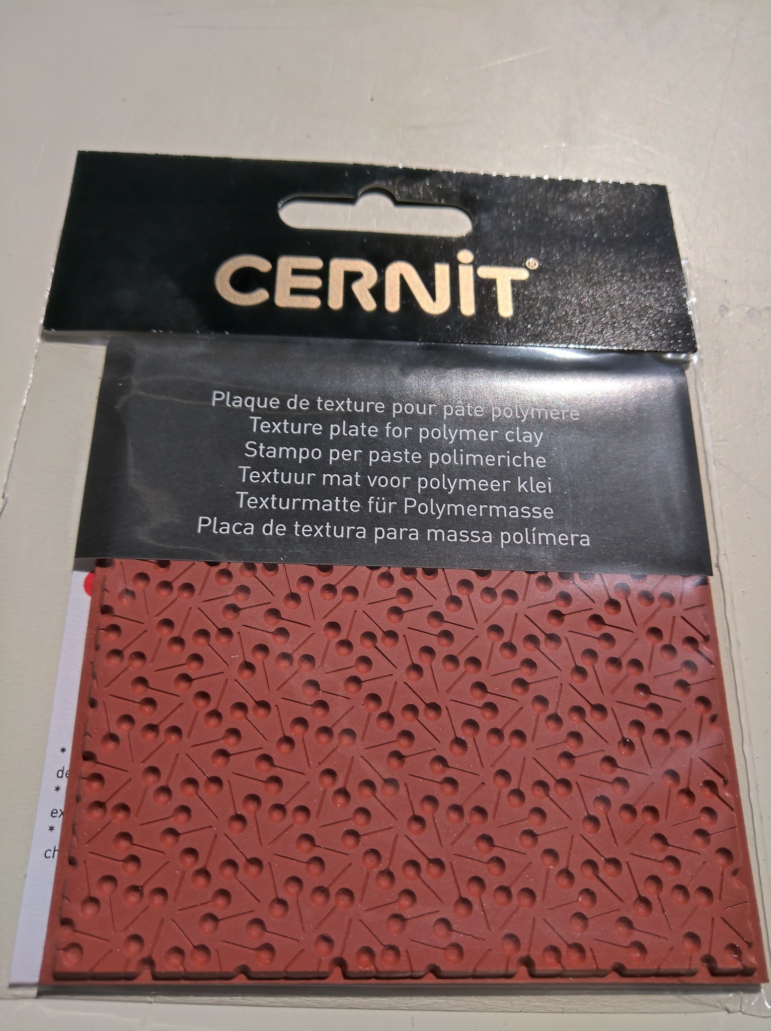 Cernit texture plate for polymer clay, Moments, 9*9 cm