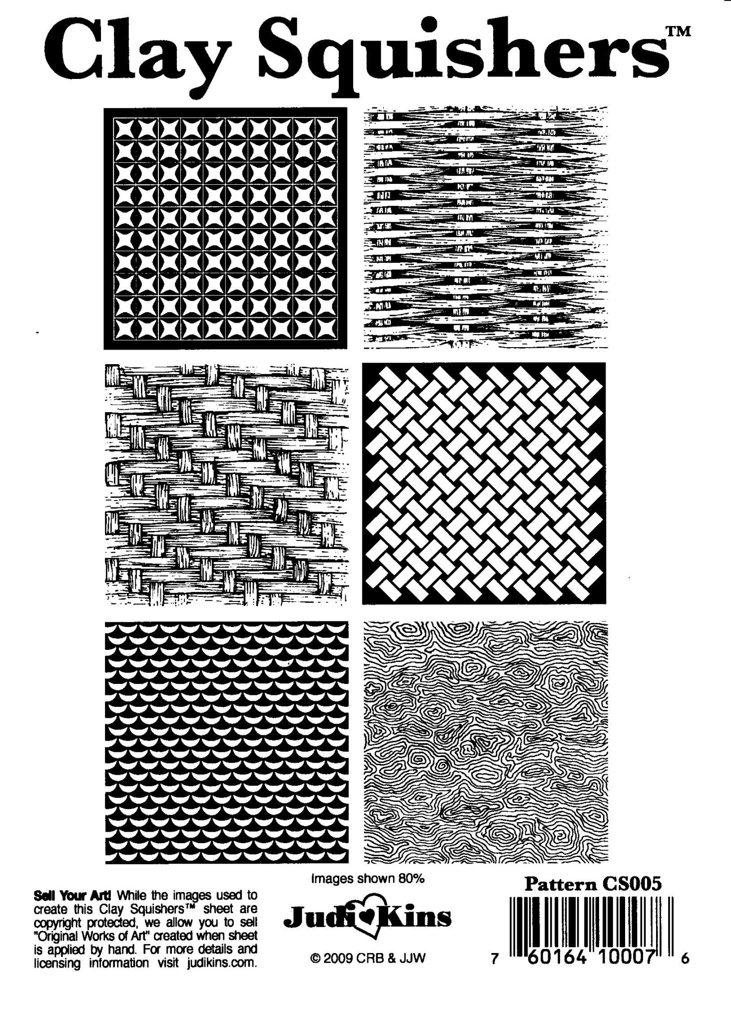 JudiKins Clay Squishers Pattern Blueberry Beads