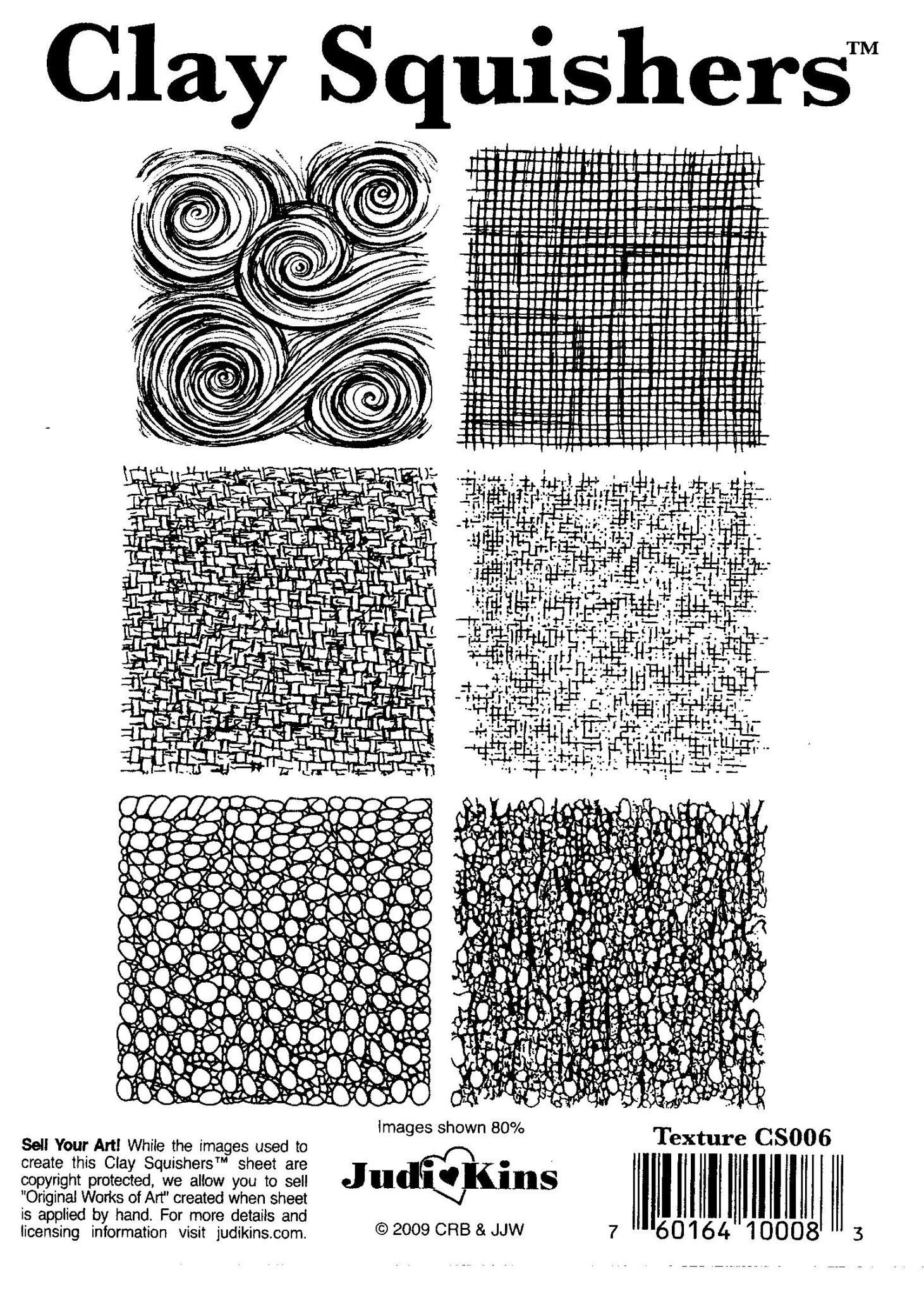 JudiKins Clay Squishers Texture Blueberry Beads