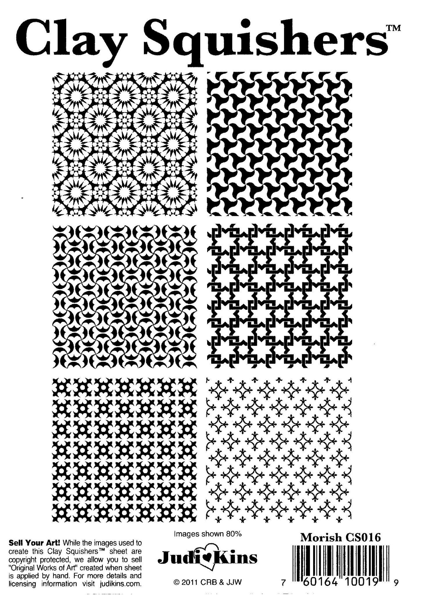 JudiKins Clay Squishers Moorish Blueberry Beads