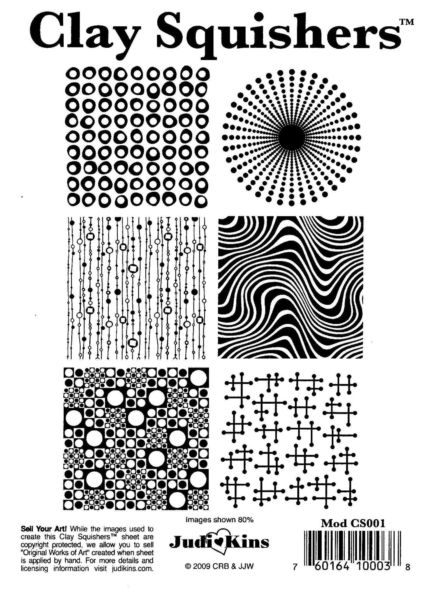 JudiKins Clay Squishers Mod Blueberry Beads