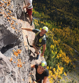 climbing Telluride Via Ferrata