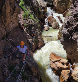 climbing Ouray Via Ferrata-Downstream