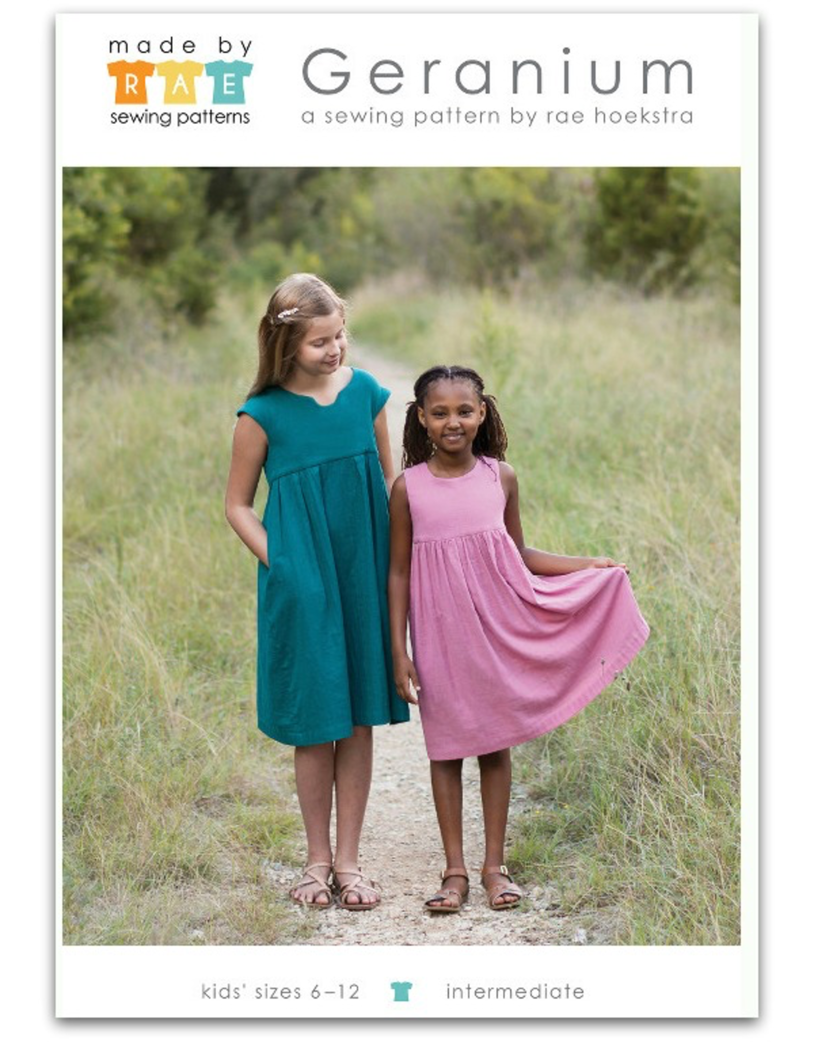 Made By Rae ON ORDER-Big Girl Geranium Dress Pattern