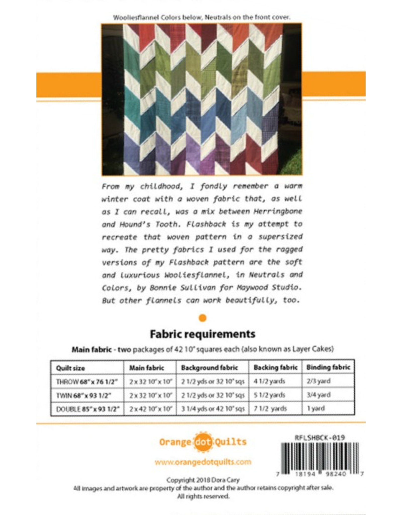 Orange Dot Quilts Ragged Flashback Quilt Pattern