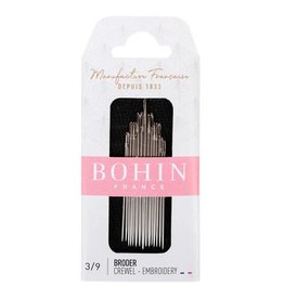 Bohin Crewel-Embroidery Needles, Assorted Sizes 3/9 - 15 ct., Bohin