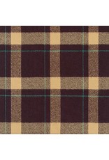 Robert Kaufman Yarn Dyed Cotton Flannel, Mammoth Flannel in Brown, Fabric Half-Yards SRKF-17598-16