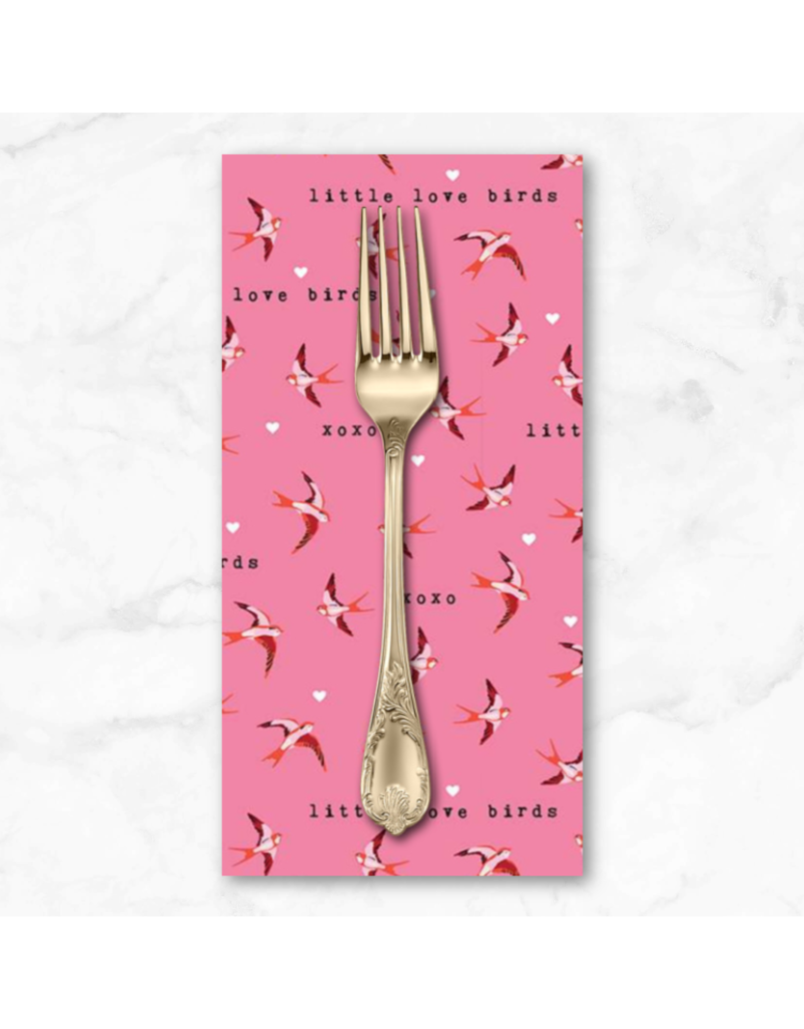PD's Riley Blake Collection Sending Love, Birds in Valentine Pink, Dinner Napkin