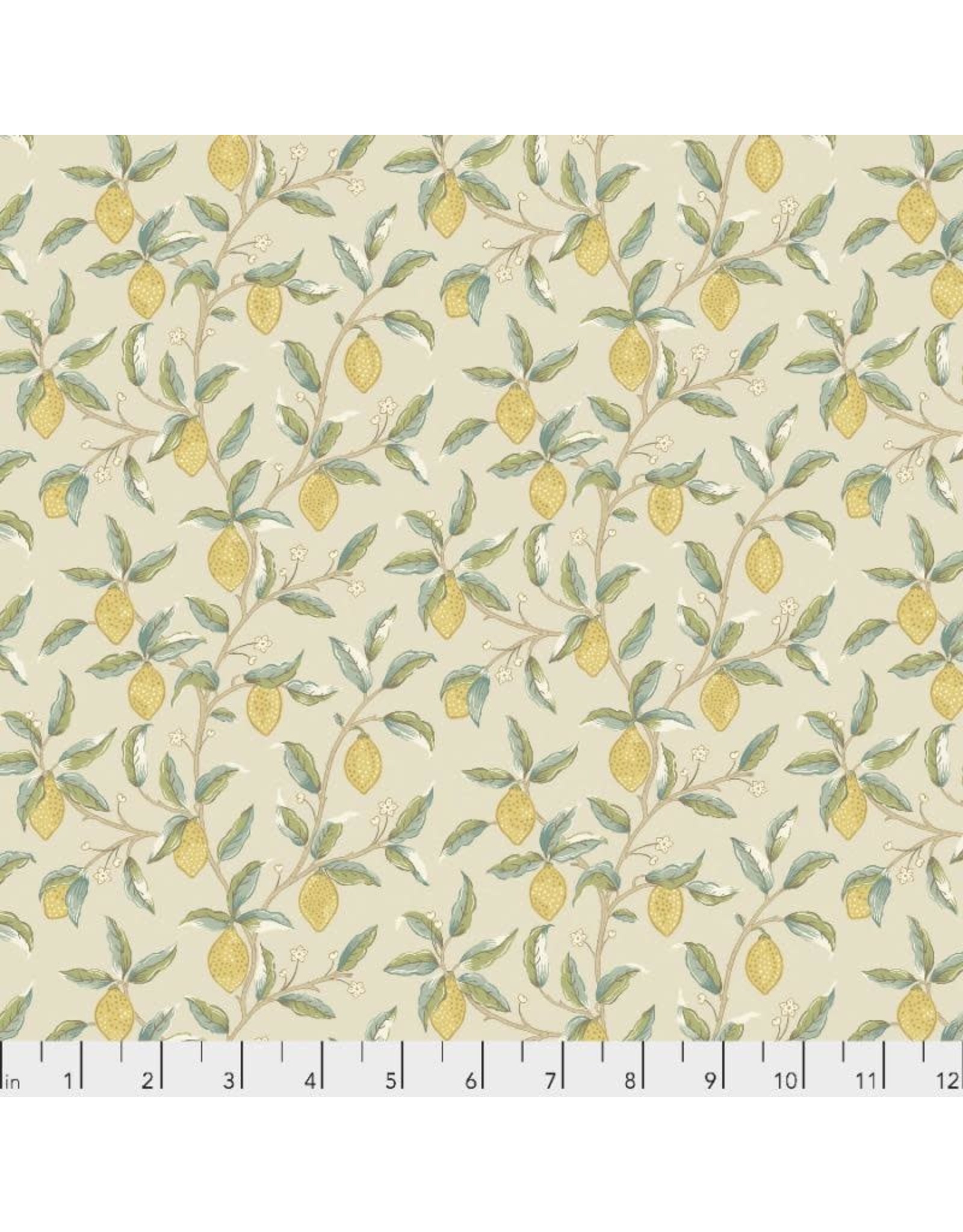 William Morris & Co. Orkney, Lemon Tree in Linen, Fabric Half-Yards PWWM047