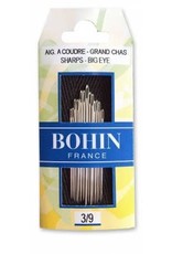 Bohin Big Eye Sharps Needles, Assorted Sizes 3/9 - 15 ct., Bohin