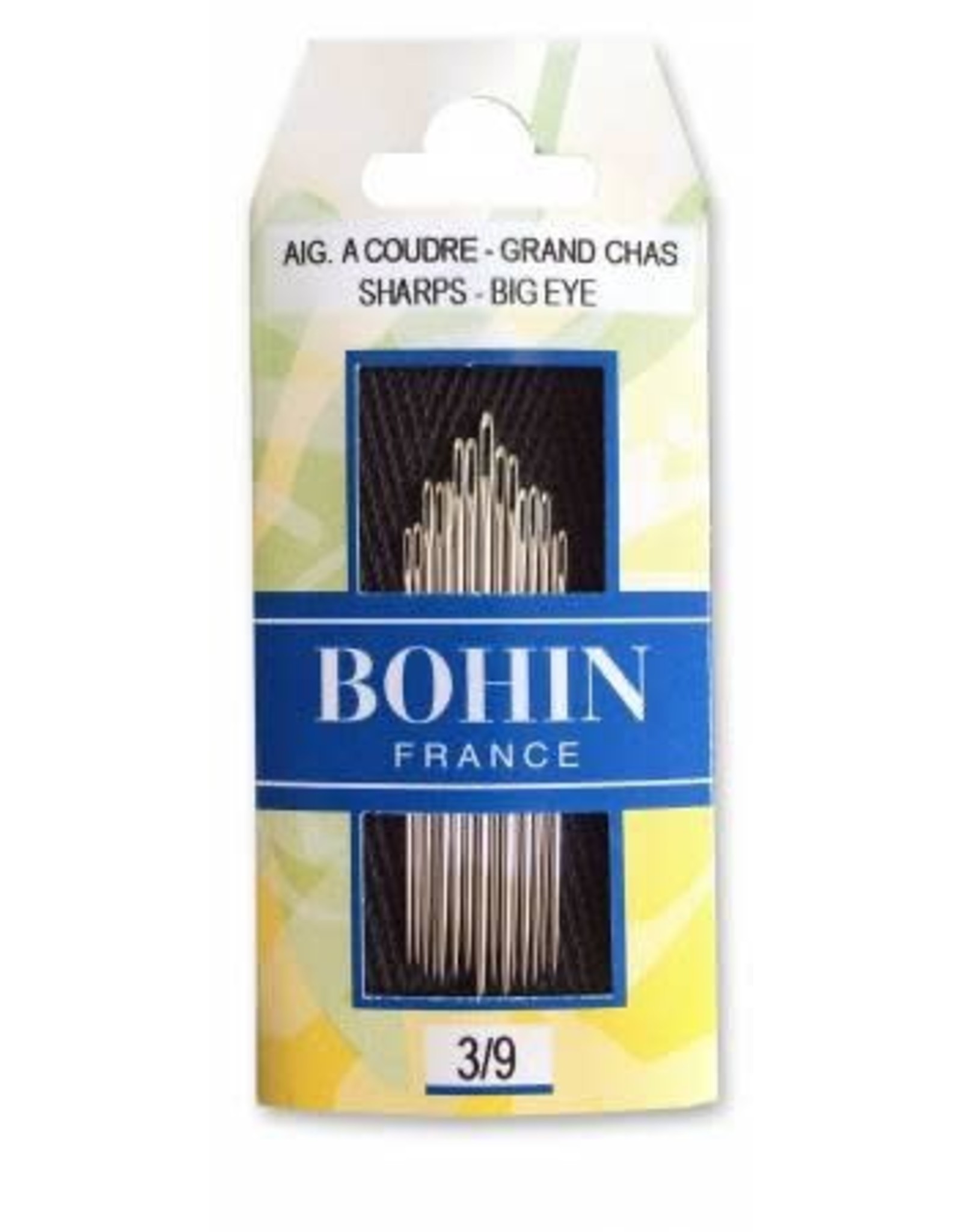 Bohin Big Eye Sharps Needles, Assorted Sizes 3/9 - 15 ct., Bohin