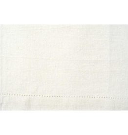 Moda Home Tea or Kitchen Towel, White, Decorative Hem, Perfect for Embroidery