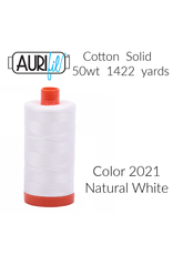 Aurifil Aurifil Thread, 50wt, 100% Cotton Mako, Large Spool 1422 yds. Color 2021: Natural White