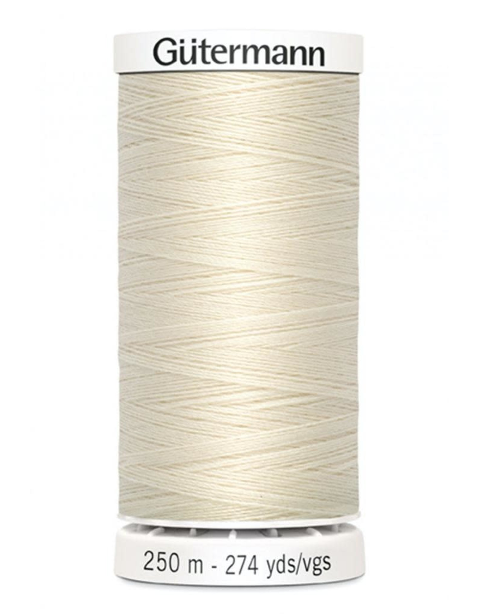 Gutermann Gutermann Thread, 250M-022 Cream, Sew-All Polyester All Purpose Thread, 250m/273yds