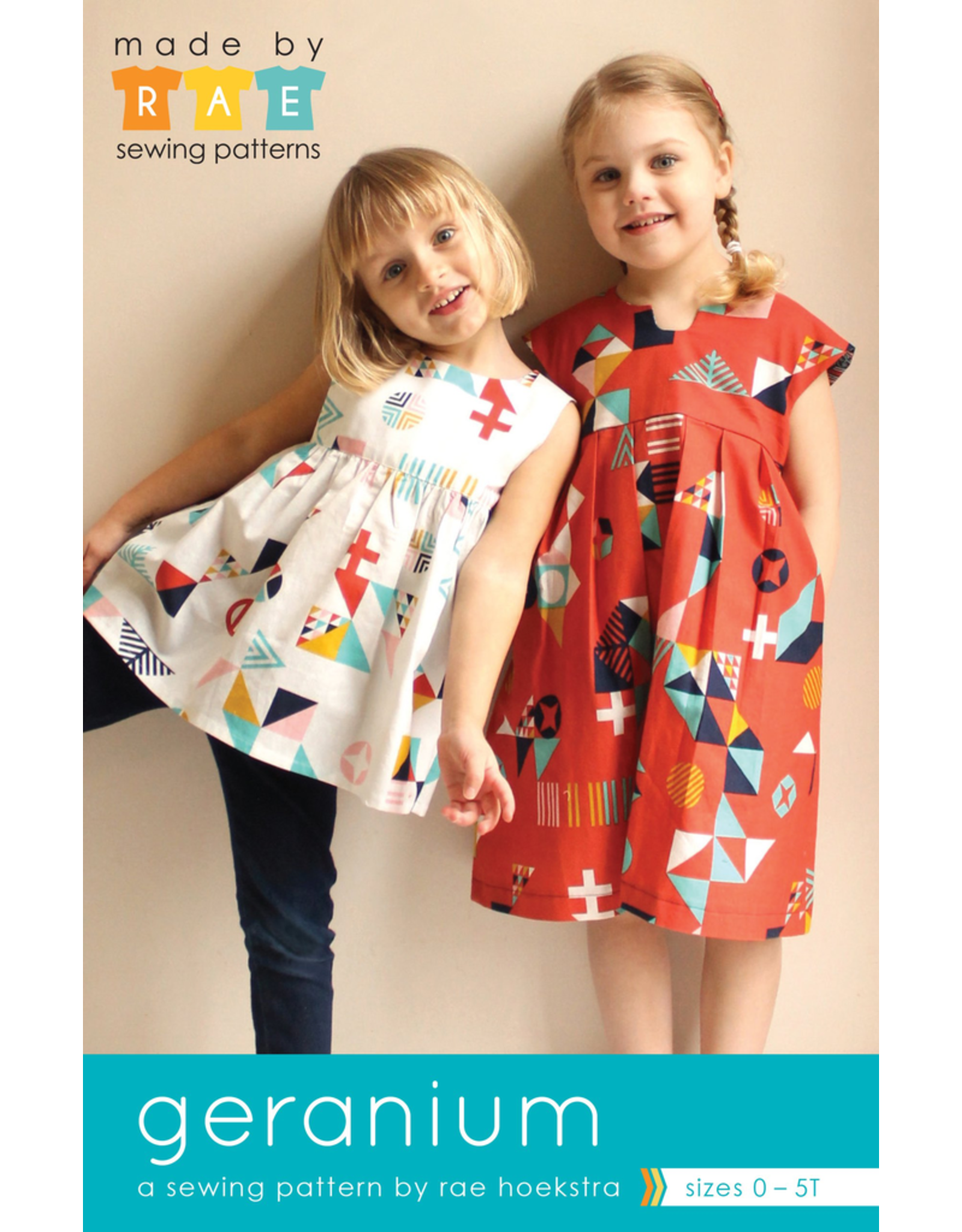 Made By Rae Little Girl’s Geranium Dress Pattern, sizes 0-5yr